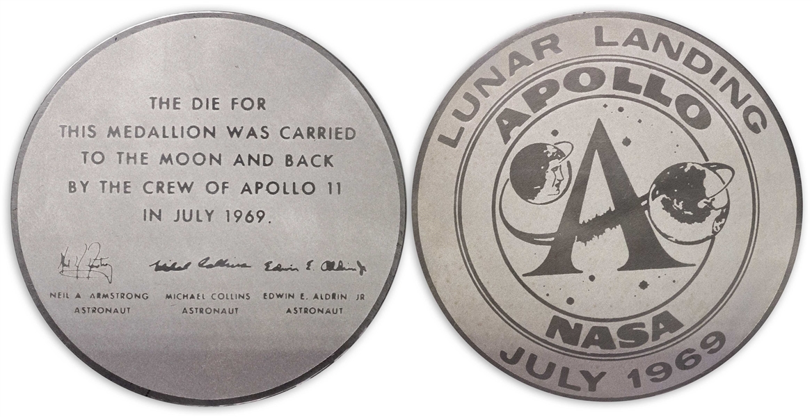 Apollo 11 Medallion Owned by Jack Swigert -- Die for Medallion Was Carried to the Moon on Apollo 11